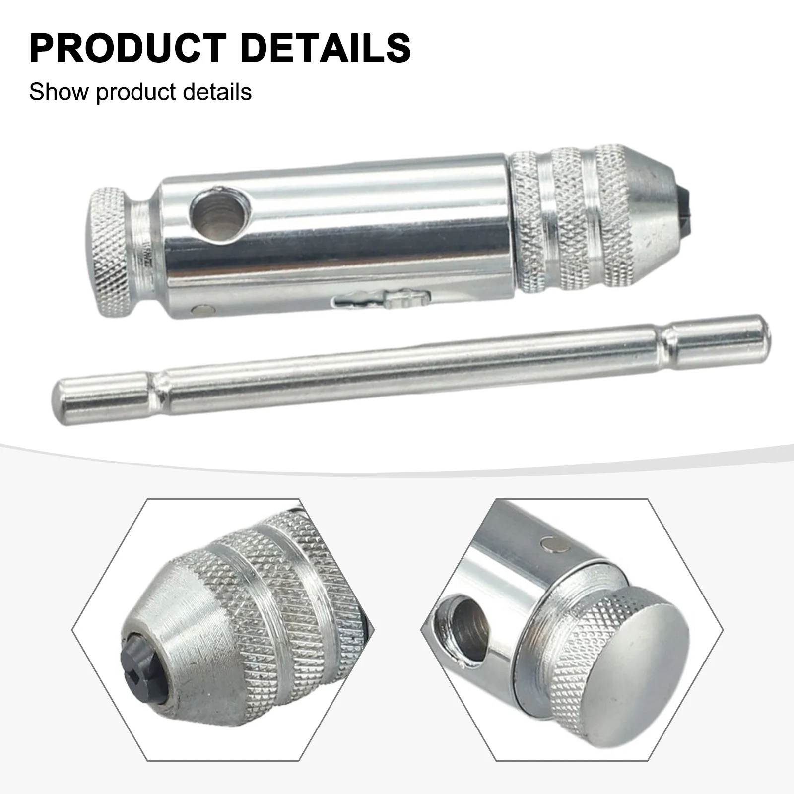 1PC Einstellbare T-Griff Ratsche Windeisen 5 stücke Für M3-M8 Metrische Maschine Schraube Windeisen Bohrer Set T-förmigen Werkzeug