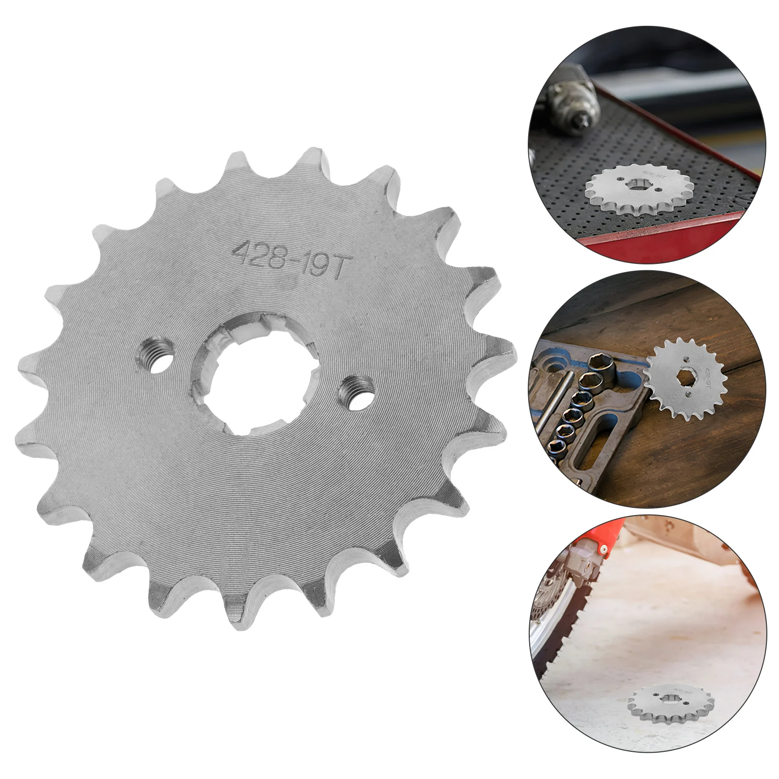 

Atv Chain Sprocket 428 19T Inner Hole 20mm Engine Front Motorcycle Motocross Mini Bike Silver ATV Off Road Sprockets Durable