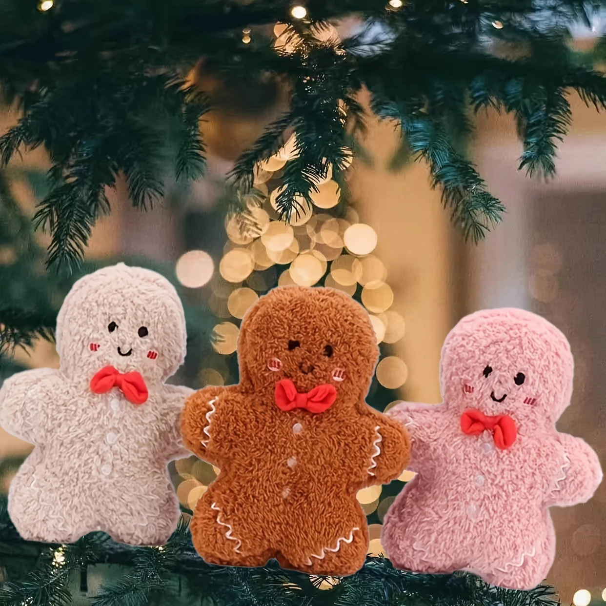 17 سنتيمتر لطيف عيد الميلاد الزنجبيل الخبز ألعاب من نسيج مخملي الكرتون الزنجبيل الخبز النوم رفيق ألعاب من نسيج مخملي رخيصة عيد الميلاد حفلة عيد ميلاد هدية للطفل #3