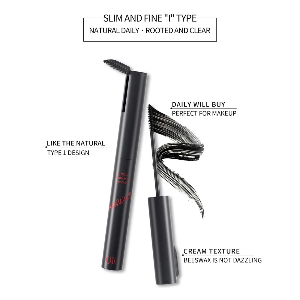 Mascara impermeabile a lunga durata Mascara allungante ad asciugatura rapida con inchiostro nero Aspetto naturale Mascara arricciante senza sbavature Cosmetico femminile