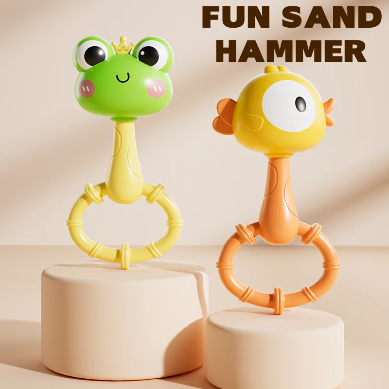 لعبة عصا الجرس المحمولة على شكل ضفدع الدجاج المطاطي الناعم للأطفال