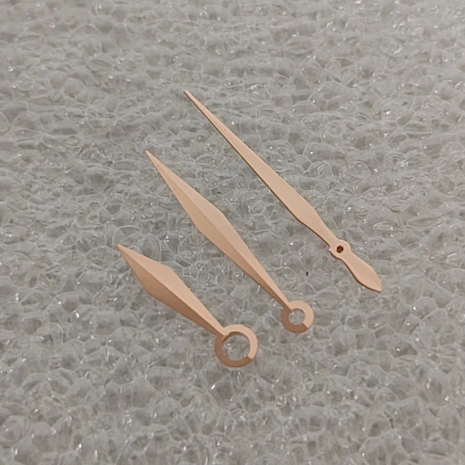 ساعة NH35 عقارب على شكل سيف ذهبي وردي فضي جونميتال بدون عقارب مضيئة لحركة NH35 NH36