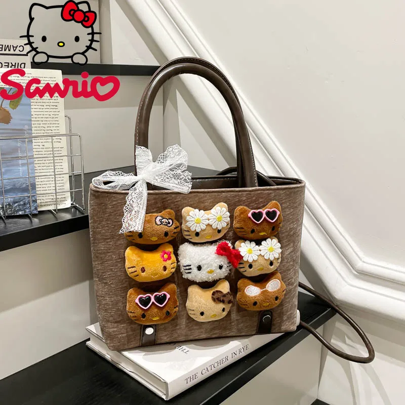 

Новая женская сумка Hellokitty, модная женская сумка высокого качества, многофункциональная сумка через плечо с мультяшным рисунком, большая вместительная сумка через плечо