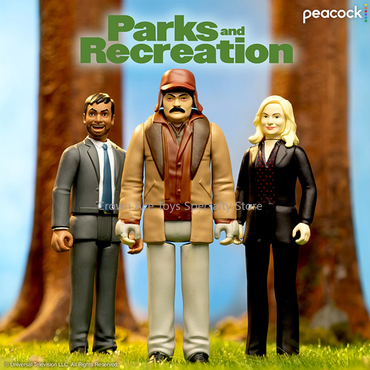 

In Stock Super7 Parks And Recreation Peacock BOBBY NEWPORT Action Figure Trendy Collectibles Toys Gifts Desktop Ornament Model