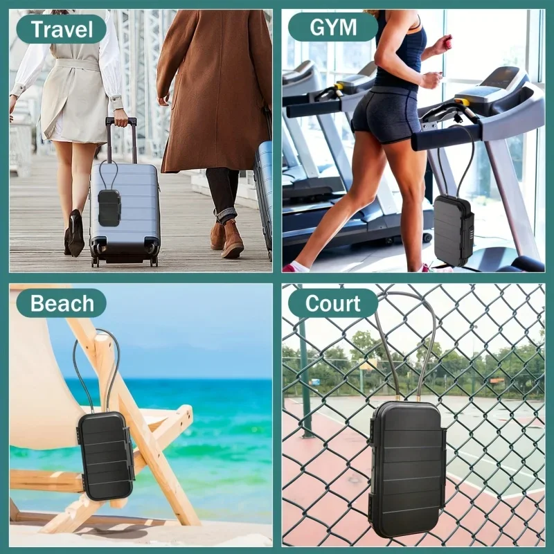 Reiskluis Grote code Waterdichte sleutelkluis Draagbare lockbox met verwijderbare kabelhandgreep Outdoor organizer