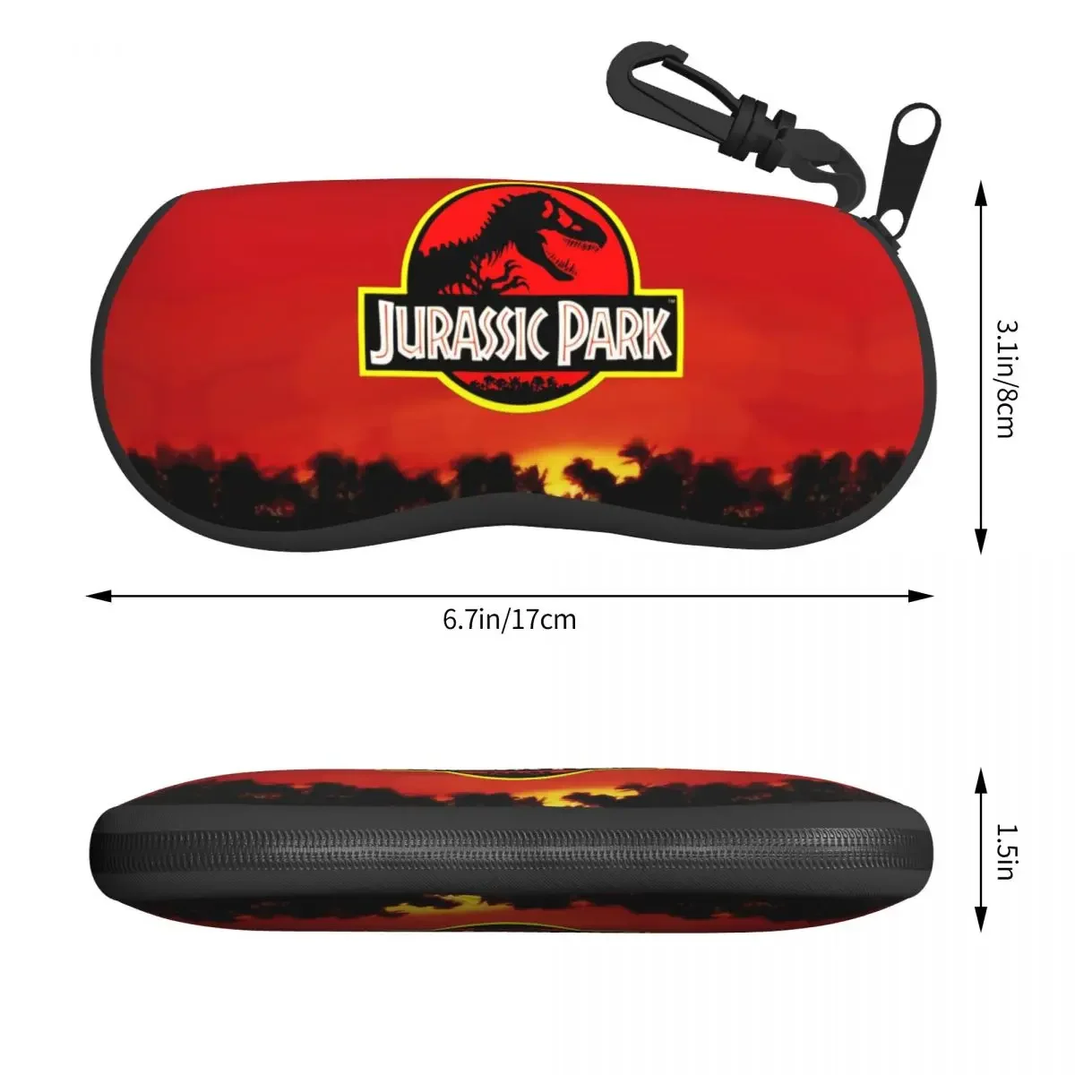 Dinsaur Jurassic Park Eyeglass Glasses Case Women Men Soft Sci Fi Fantasy Movie Film Sunglasses Protective Box