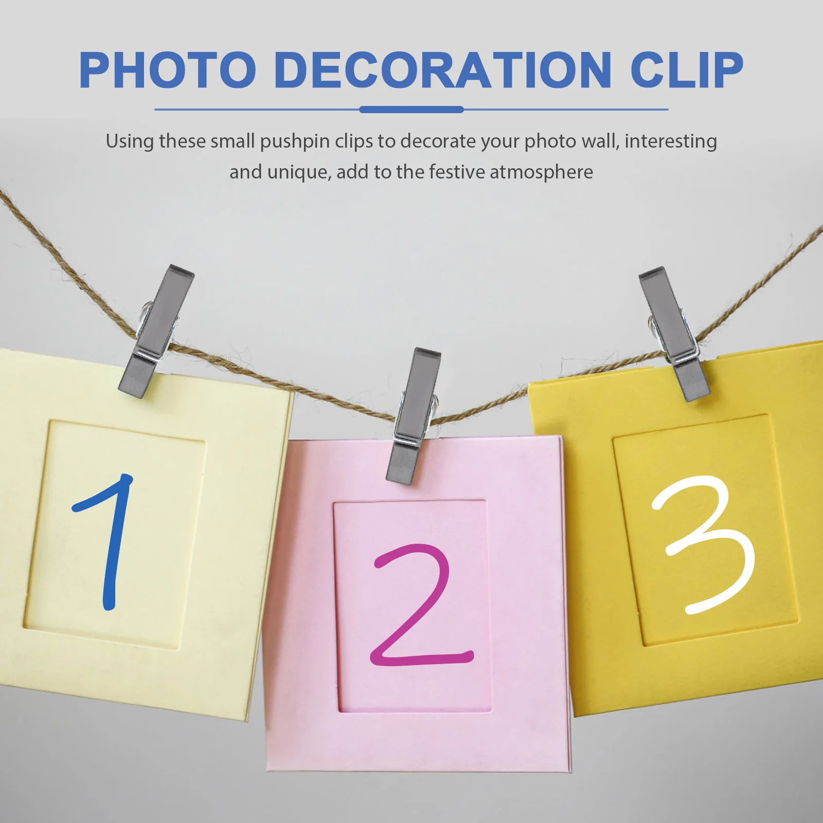 

50pcs Colorful Push Pin Clips Reusable Iron Plastic Multi-Function Picture Clamps For Home Office Wall Decor Household Supply