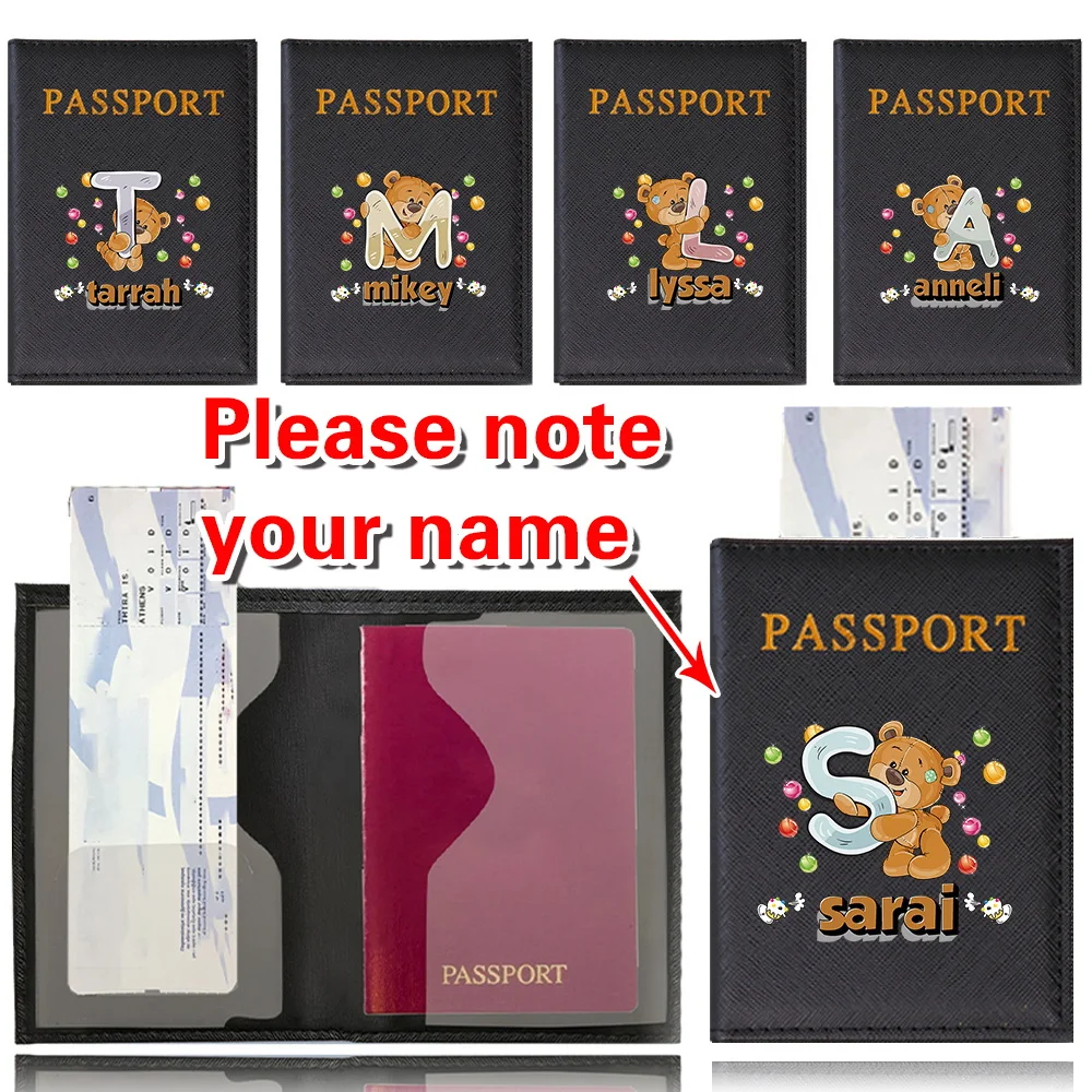 Personalized Custom Name Passport Holder Synthetic Leather Passport Cover Unisex Passport Storage Covers Personal Custom Product