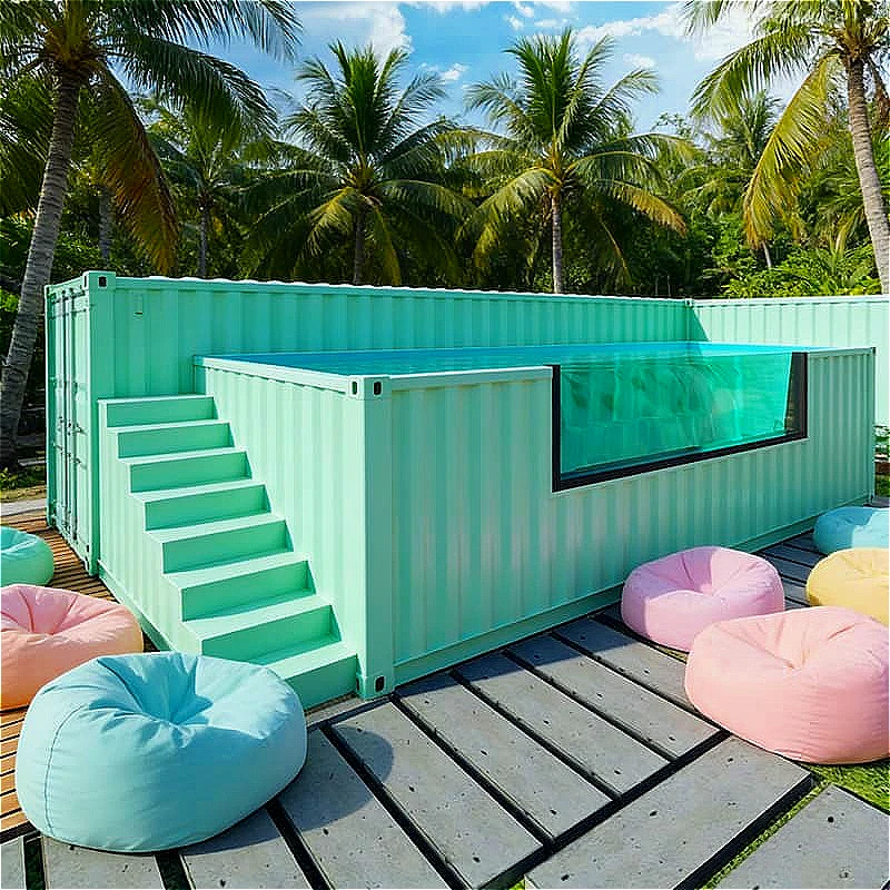 Swimming Pool Container Container Pool Portable Stainless Steel Above Ground Hotel Suite Courtyard Outdoor Relaxation Customized