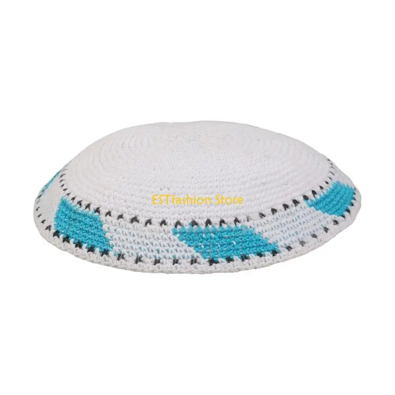 Y5GC Elegant Design Jewish Ceremonial Cap Breathable Knitted Fabric For Extended Wear During Holidays And Celebrations