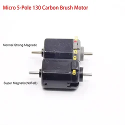 Mini 5-Pole Dual 2mm Shaft Micro FK-130 Electric Motor DC 12V 18V 24V High Speed EngineDIY RC Rail Train Toy HO Slot Car Boat