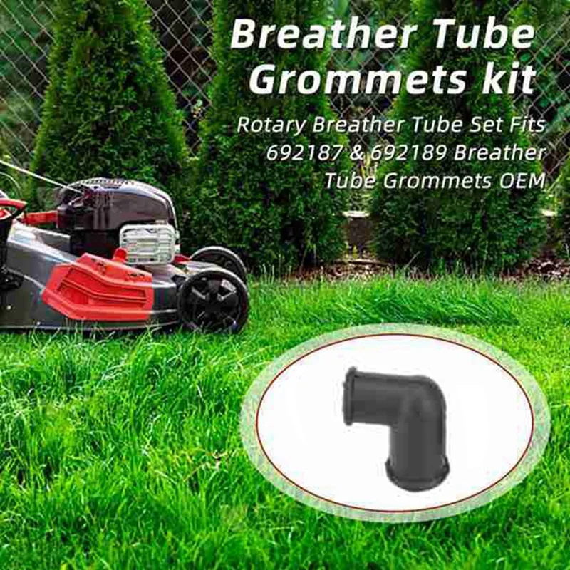 10 Pcs Breather Tube Grommets 90 Degrees 692189 for Garden Lawn Mower Accessories