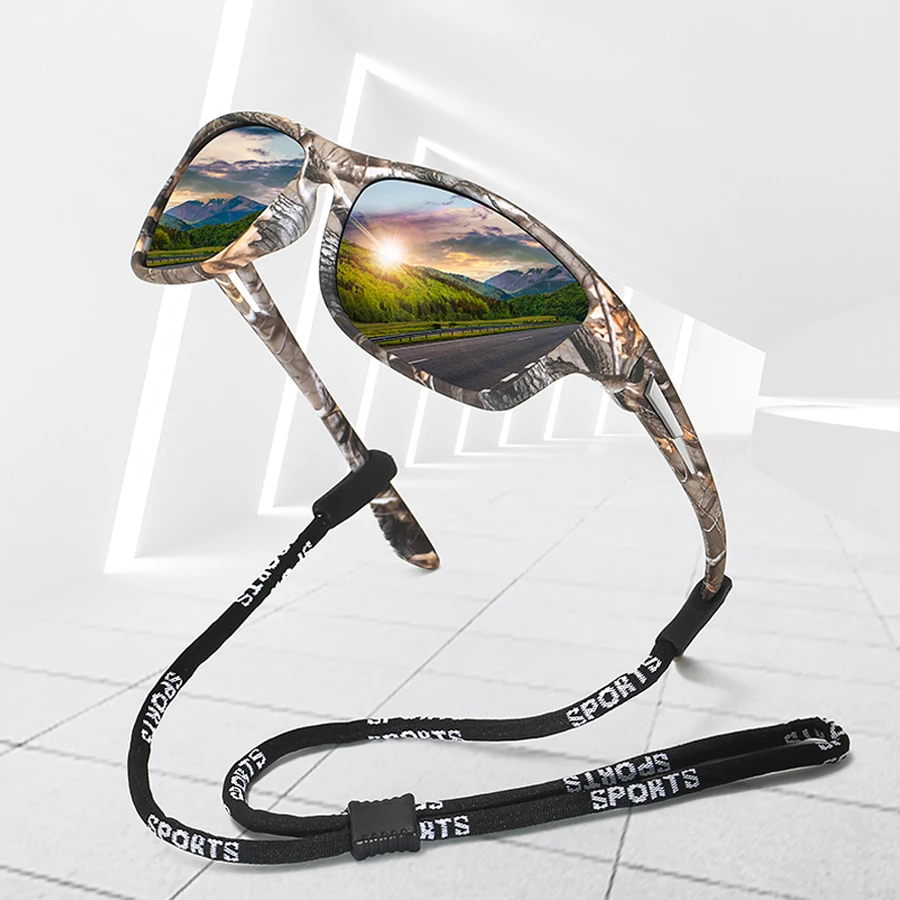 

With Chain Fashion Polarized Sports Sunglasses Men Women Fishing Driving Hiking Cycling Climbing Skiing Sun Glasses UV400 Eyewea