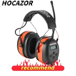 Hocazor Bluetooth-Muffs am/fm Radio-Kopfhörer Gehörschutz Ohren schützer zum Mähen Headset Geräusch reduzierung 25db