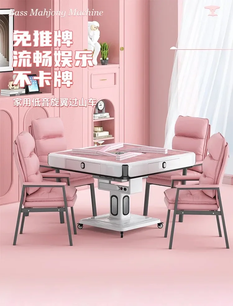 a5+  push-free anti-card roller coaster mahjong machine automatic silent folding mahjong dining table and chairs