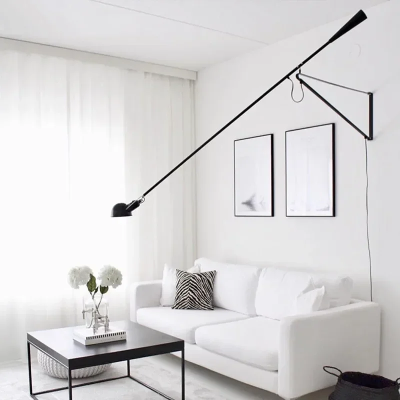 Customized Italian Flos 265 long arm wall lamp designer Nordic industrial wind rocker long pole minimalist art reading lamp