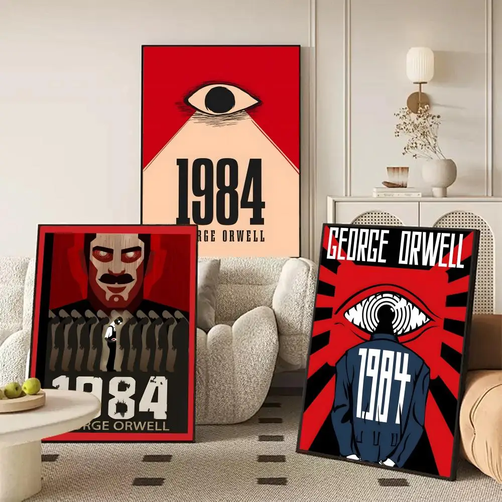 كتاب 1984 G-جورج أورويل ملصق للإزالة الجدار ملصق ذاتية اللصق الفن جدارية المنزل مكتب غرفة المعيشة غرفة الطعام جدار ديكور