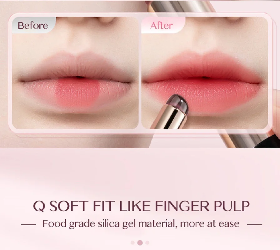 Silikon Lippen bürste abgewinkelt Concealer Make-up Pinsel Werkzeug Concealer Pinsel tragbare runde Kopf wie Fingers pitzen q weiche Lippenstift Pinsel