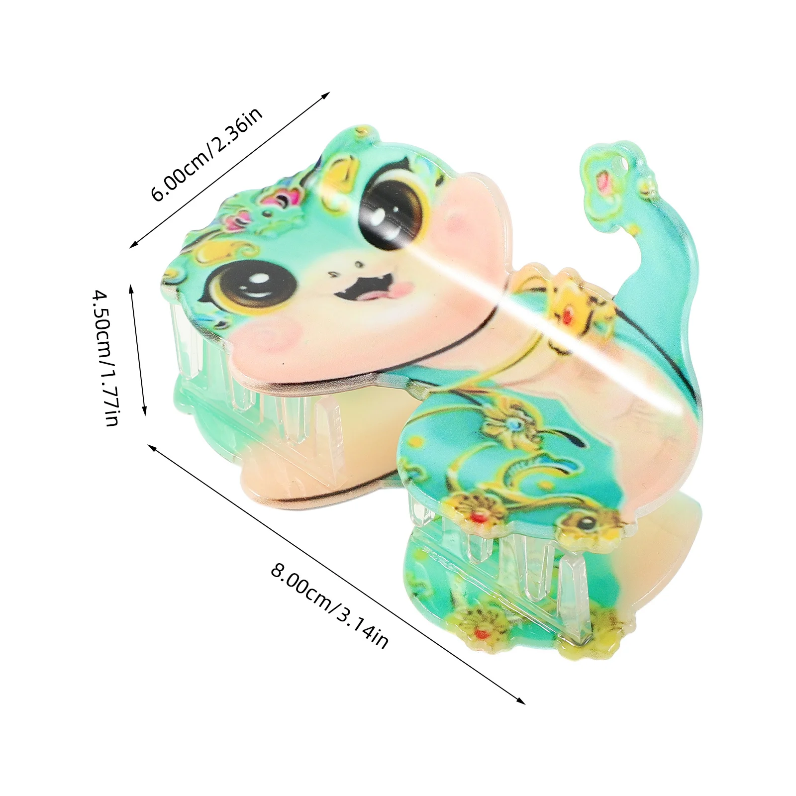 Grampo de garra de cabelo de cobra bonito dos desenhos animados pequeno animal em forma de plástico mini banana mandíbula grampos de cabelo para mulher