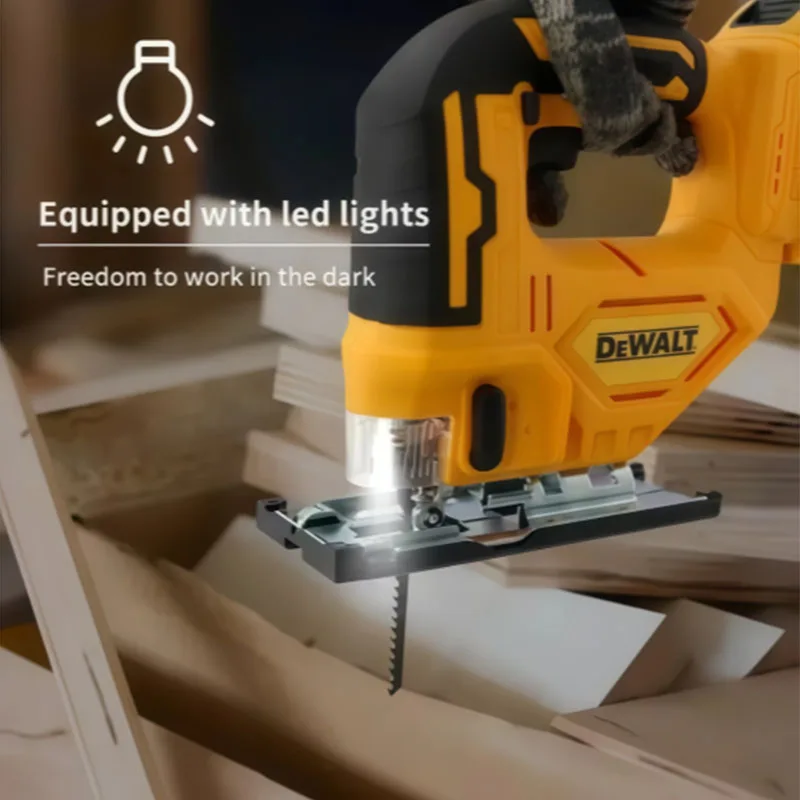 

Бесщеточная пила DEWALT 20В, аккумуляторный электрический лобзик, многофункциональный регулируемый портативный электроинструмент для деревообработки