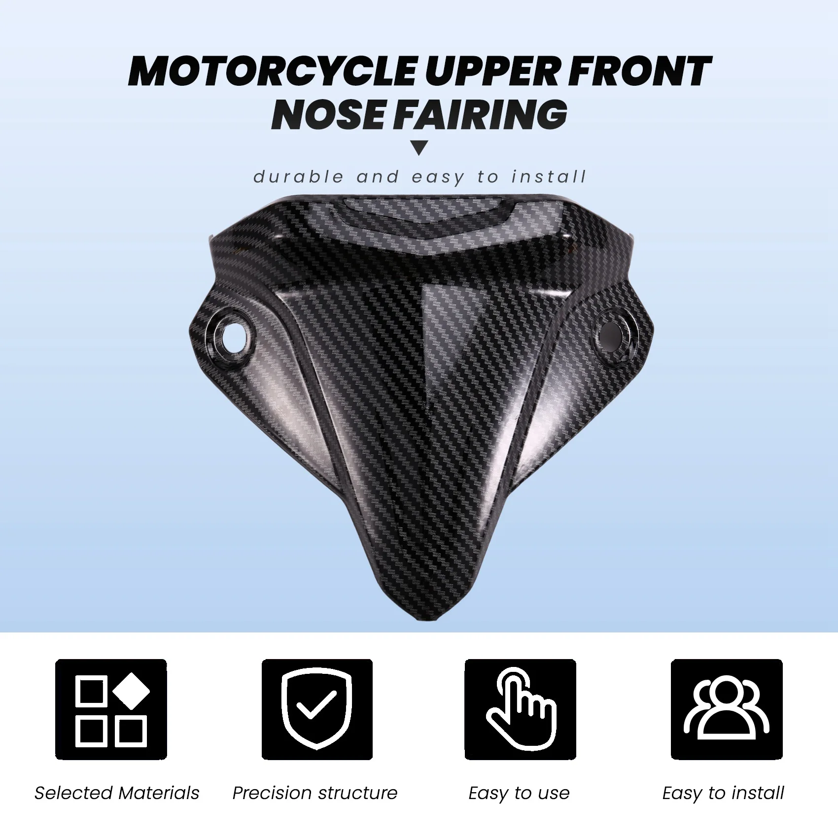 Motorcycle Upper Front Nose Fairing Cover Cowl Panel for Yamaha MT-03 MT03 FZ03 2021-2023 Windshield Motor Deflector