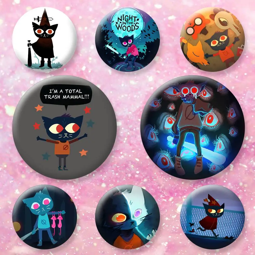

Adventure Games Night In The Woods Button Pins Backpack Clothing Decor Brooch Badge Jewelry Gifts for Kids