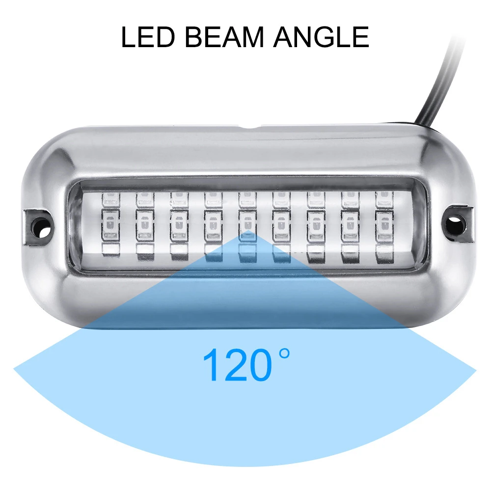 Lampu bawah air 42 LED lampu kapal cepat, lampu navigasi kapal laut, aksesori Yacht untuk kapal