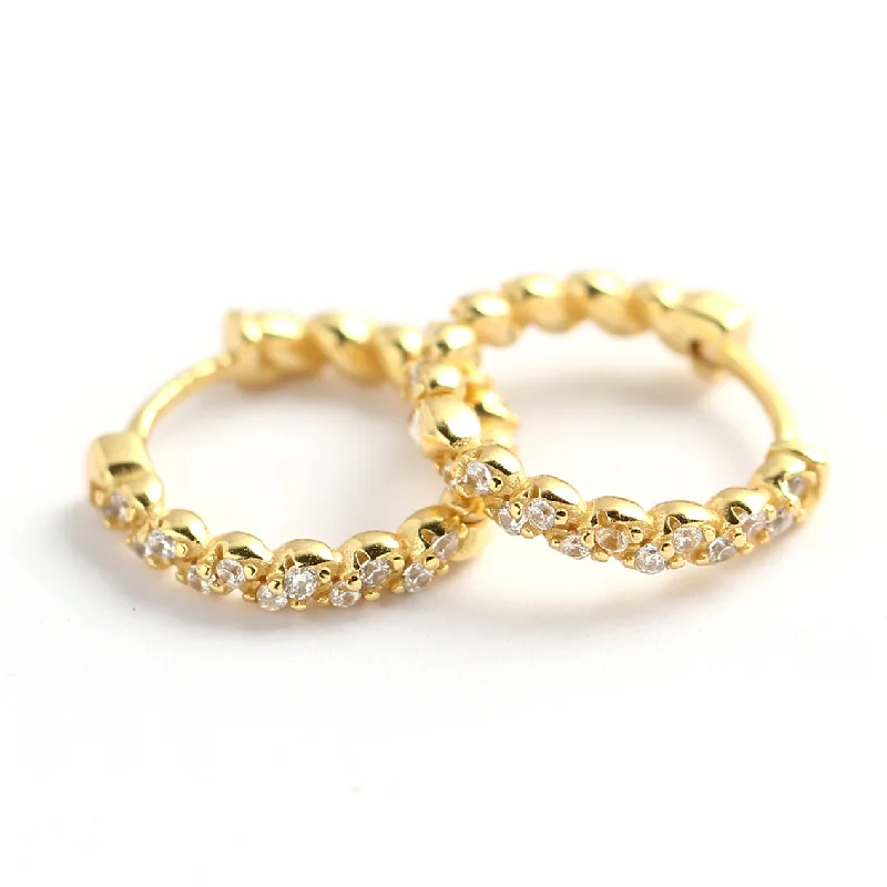 

Uniorsj 925 Sterling Silver Jewelry Simple Style Zircon Big Round Hoop Earrings for Women