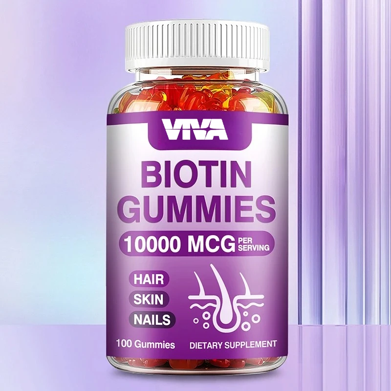 

Biotin Gummies 10000mcg - Supports Healthy Hair, Skin and Nails, Boosts Immunity, and Improves Digestion and Absorption