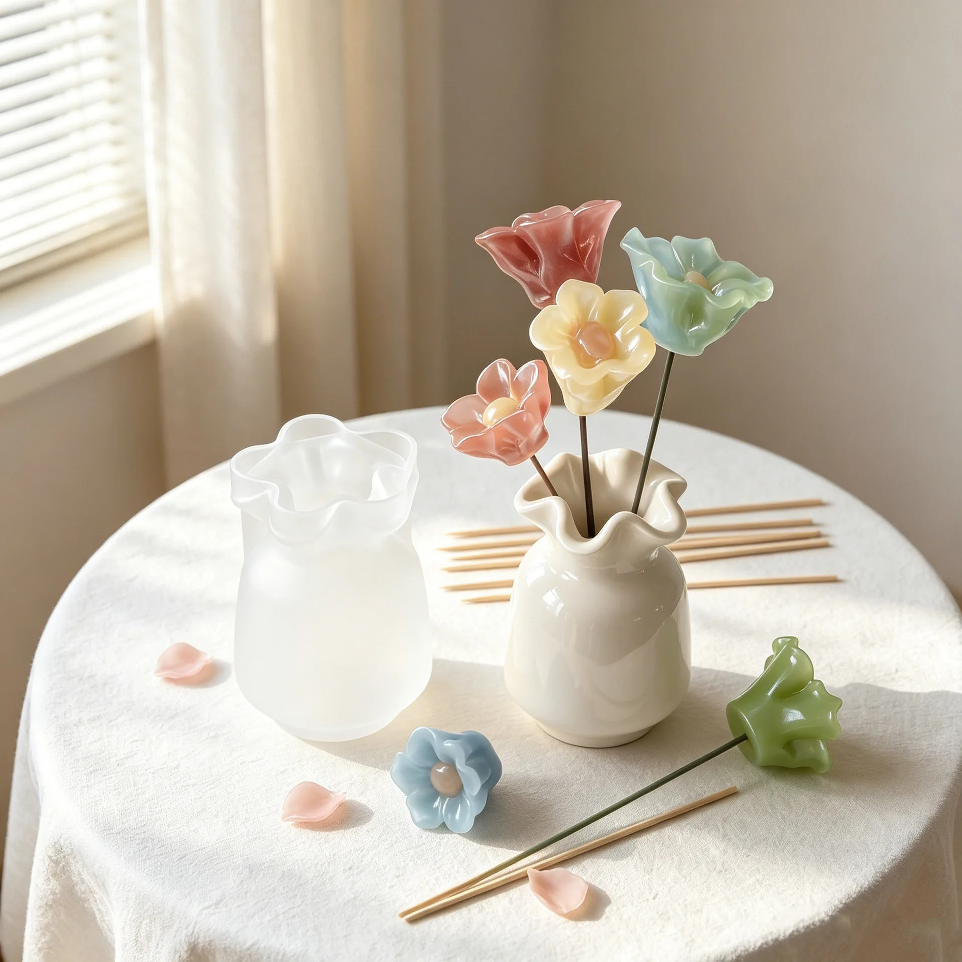 Mini-Blumenvase Silikonform für Beton, zur Herstellung von Vasen, Blumenbehältern, Blumenkonservierung, Beton- und Zementkunst, Schmuck, Stifthalter