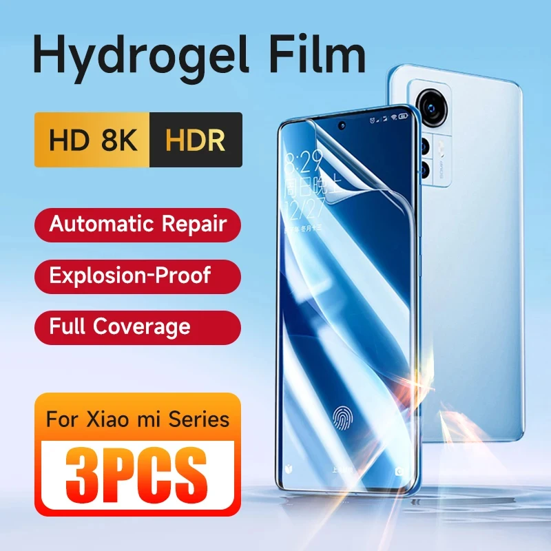 

3 шт., Гидрогелевая Защитная пленка для Xiaomi 13 12 11 10