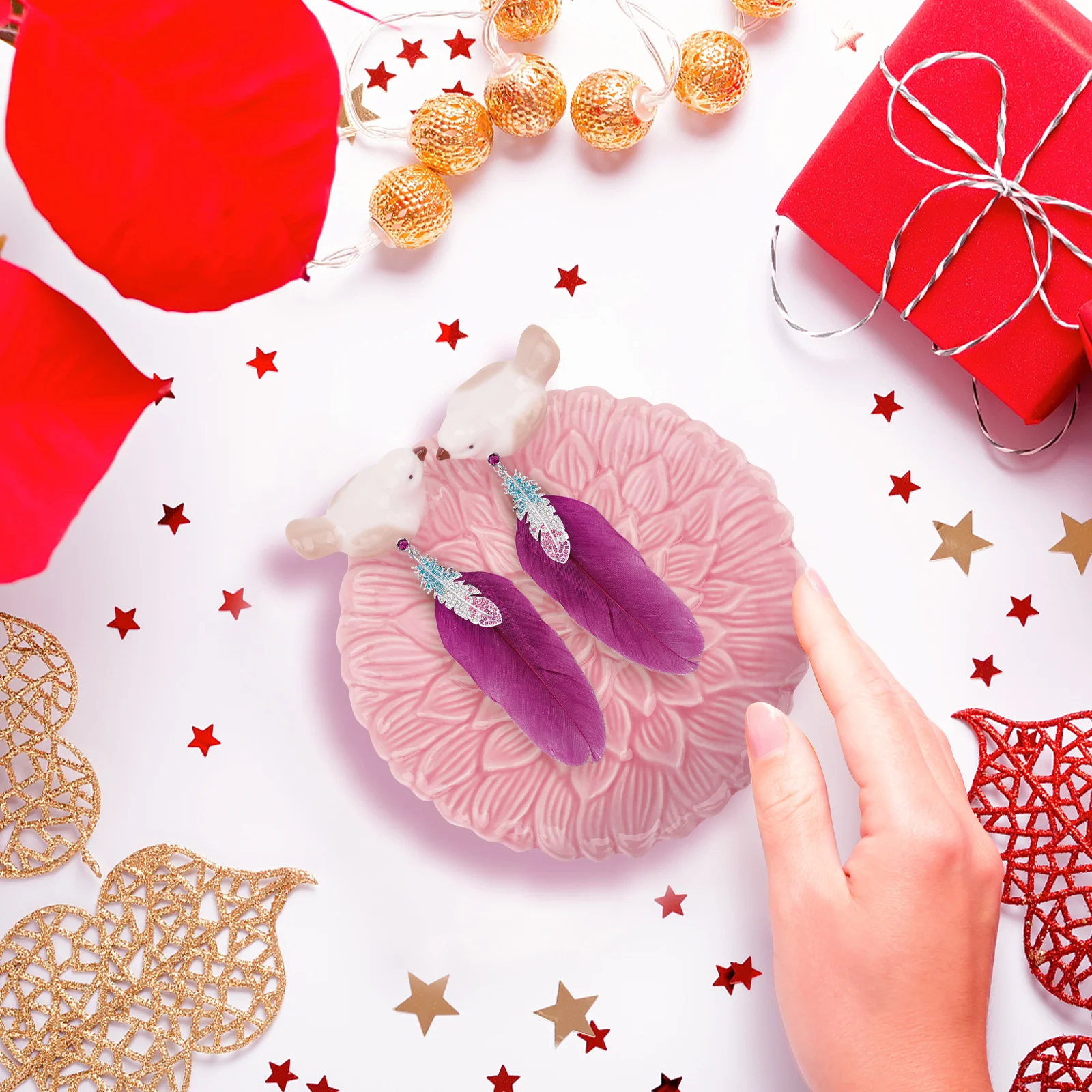 

Fashion Jewelry Tray Ceramic Dish Decorative Display Storage Trinket Dishes Holder