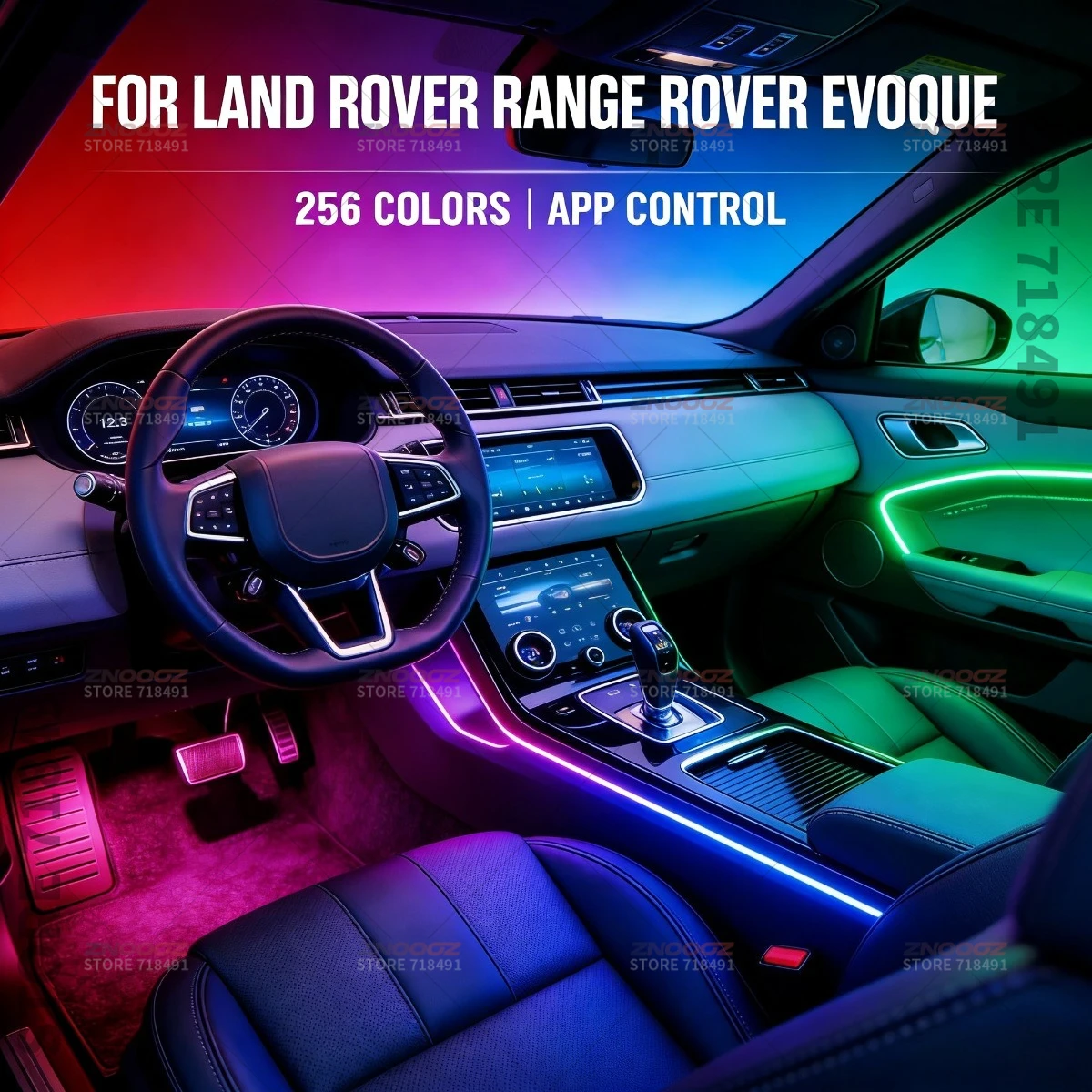 

22in1 RGB Car Interior Acrylic Car Ambient Lights RGB Hidden Acrylic Strip Decoration Atmosphere Accessories ForRangeRoverEvoque