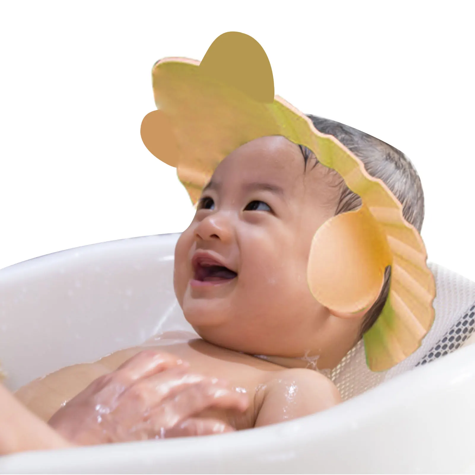 Tampa do chuveiro do bebê do silicone ajustável chapéu de lavagem do cabelo para recém-nascido infantil proteção da orelha à prova dwaterproof água shampoo cabeça de banho capa