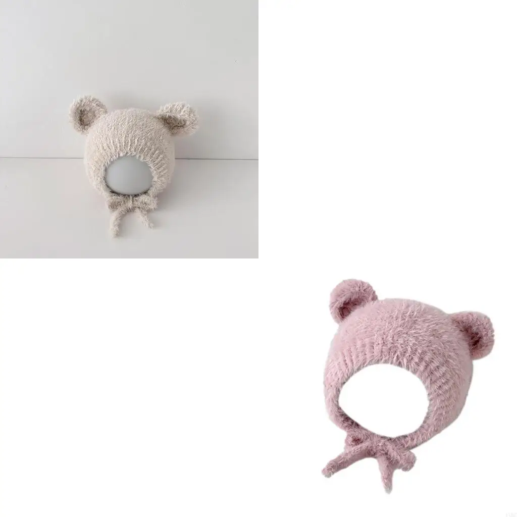 

Мягкая и дышащая детская вязаная шляпа Прекрасная мультипликационная капота теплые капоты подбородок.