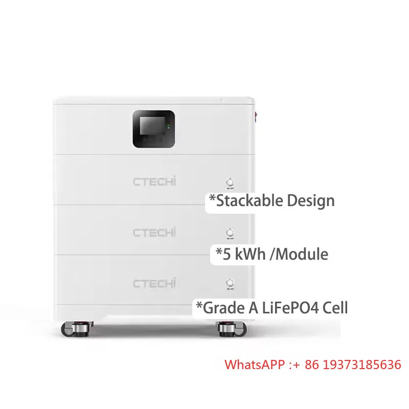 

48V 51.2V 100Ah 200Ah 300Ah 400Ah Stackable LiFePo4 Inverter 10KWh 15KWh 20kWh All in One Home Solar Energy Storage System