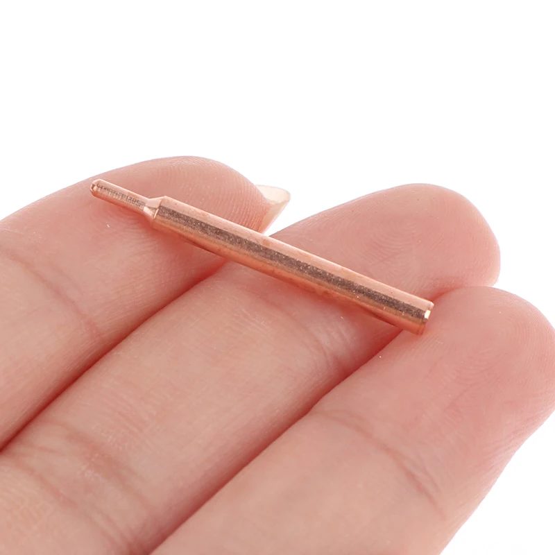 Cabezal de electrodo soldador por puntos de cobre púrpura, 5/10 Uds., para batería de litio 18650, pluma soldadora por puntos de mano