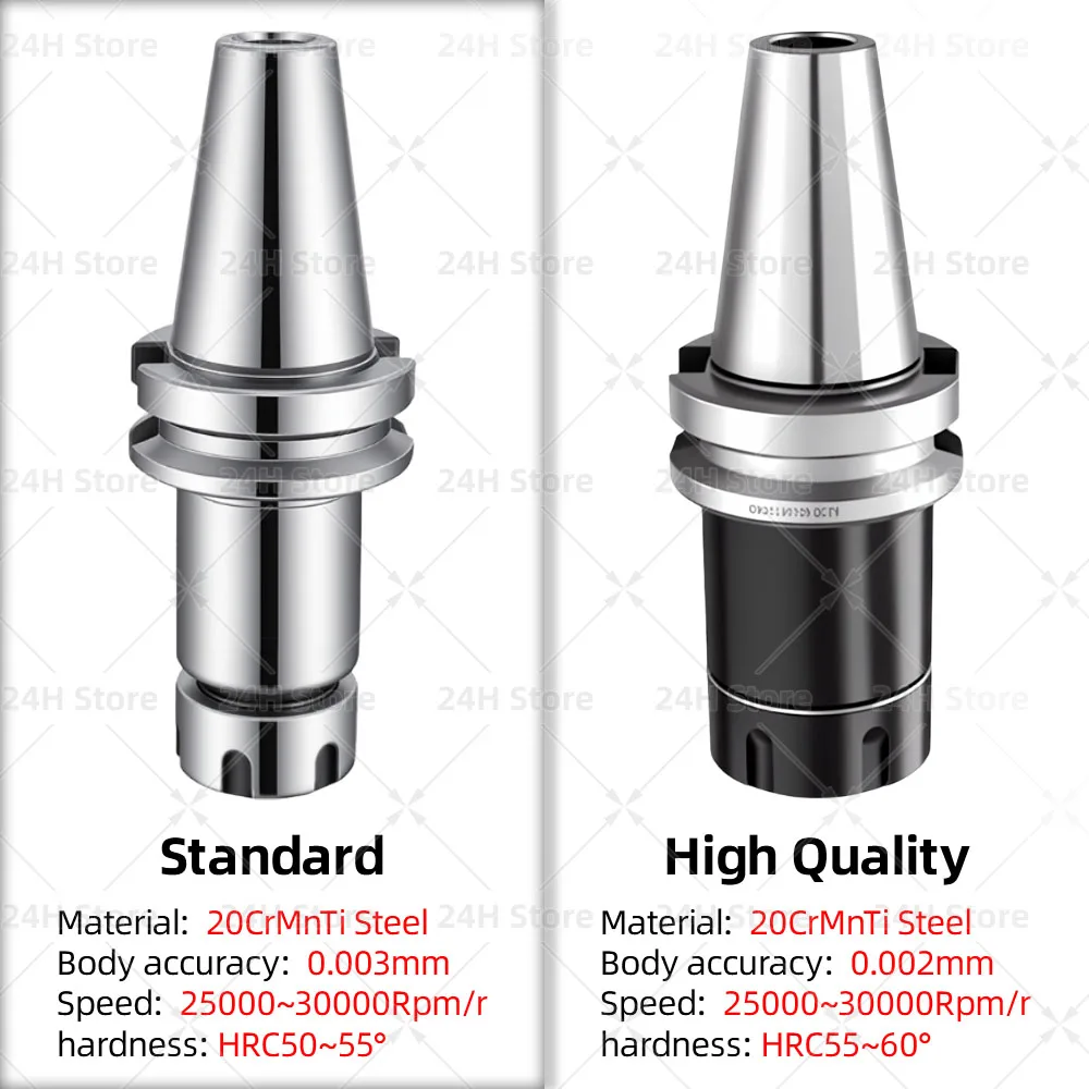 Precyzyjny uchwyt narzędziowy 0.002 BT30 BT40 BT50 ER11 ER16 ER20 ER25 ER32 ER40 do centrum obróbczego CNC, uchwyt wrzeciona BT ER 70L 100 — zdjęcie 3