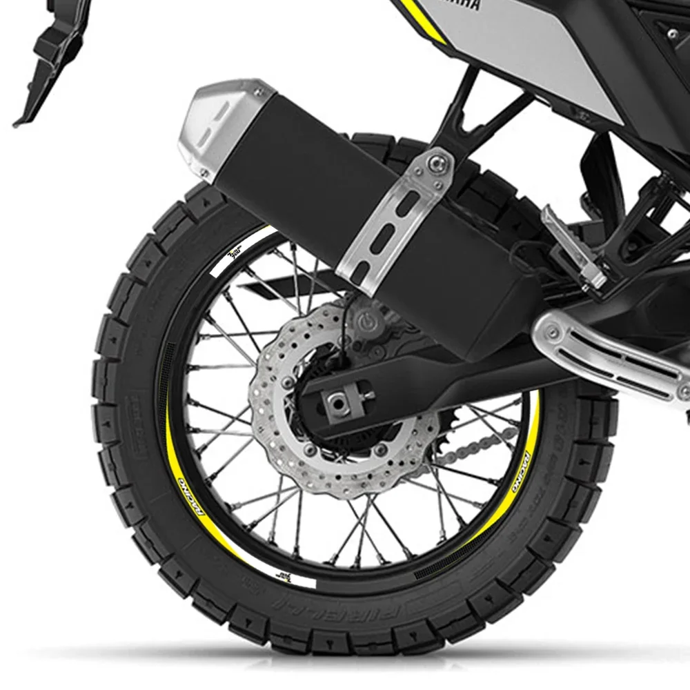 

High Quality For Yamaha TENERE 700 tenere700 Motorcycle Front and Rear Wheels Edge Outer Rim Sticker Reflective Stripe Wheel