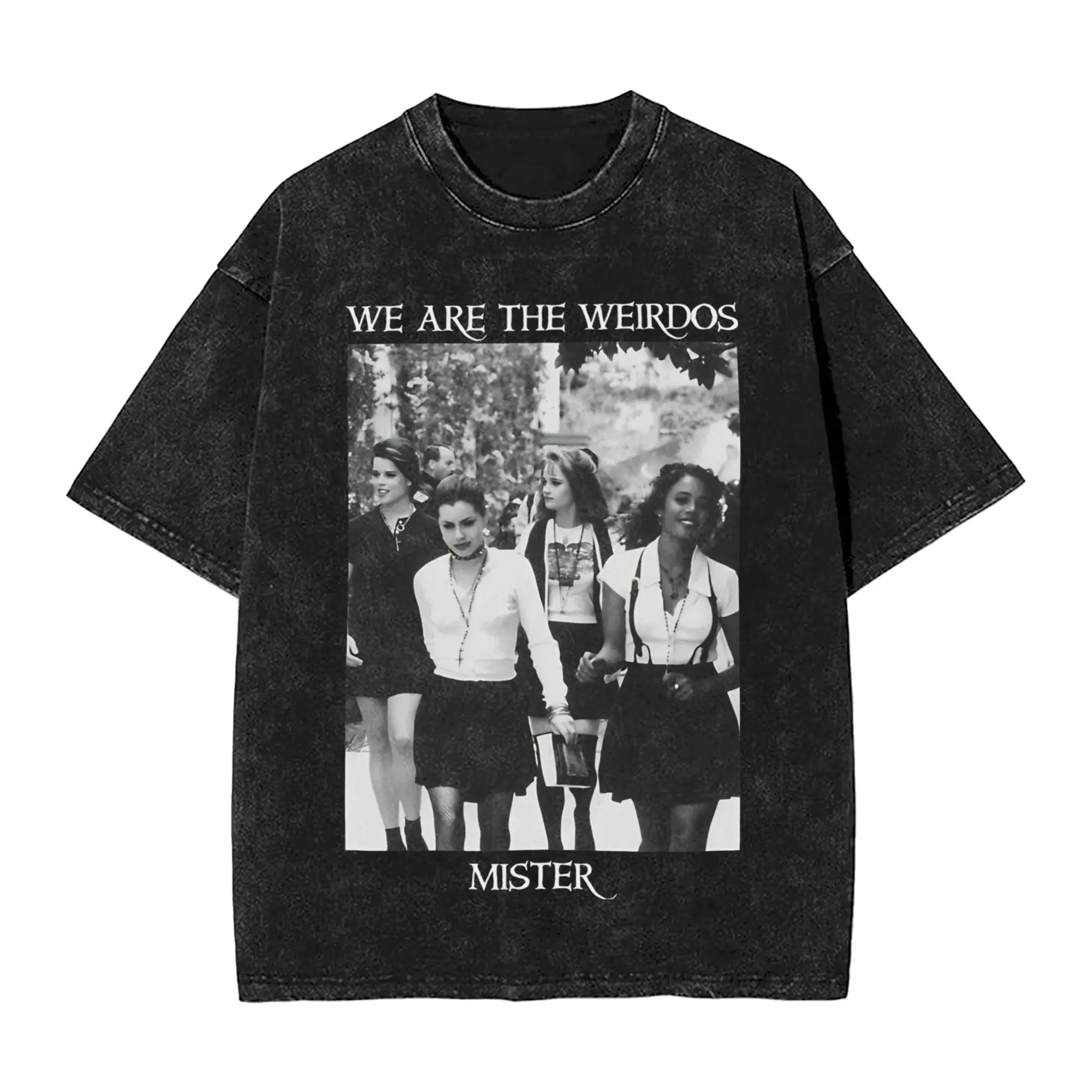 The Craft We Are The Weirdos Mister T Shirt Hip Hop Washed 100% Cotton Oversize T-Shirt  Vintage for Men Women Streetwear