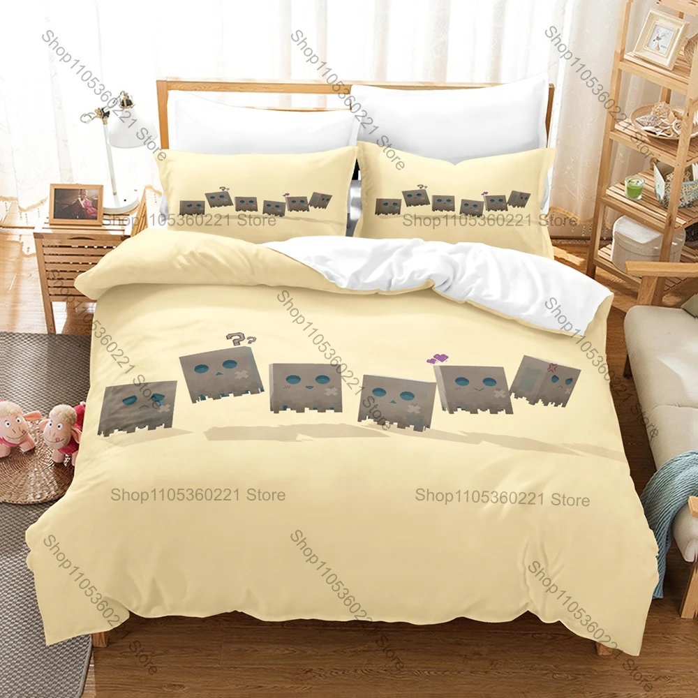 Nanashi Mumei Friend Bedding Set Duvet Cover + 2 Pillowcases Hololive EN Paper Bag Friend Owl Girl Anime Bedroom Decor