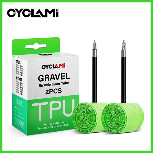 2 uds CYCLAMI ultraligero carretera MTB 29 bicicleta TPU tubo interior neumático válvula francesa 45mm para grava 700C 32C 35C 37C 40C 47C súper ligero