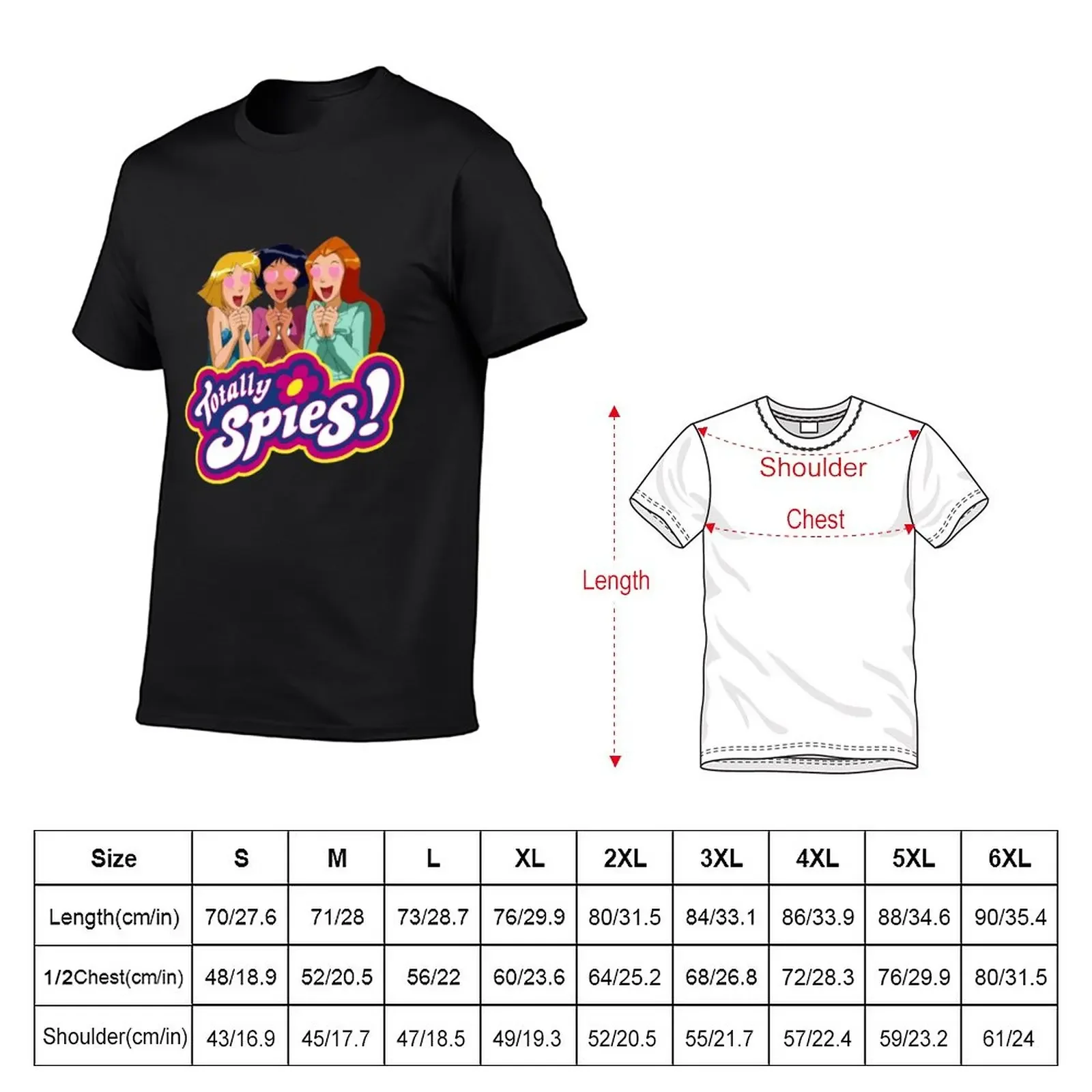 Totally Spies Love T-Shirt anime clothes oversized customs design your own mens graphic t-shirts big and tall