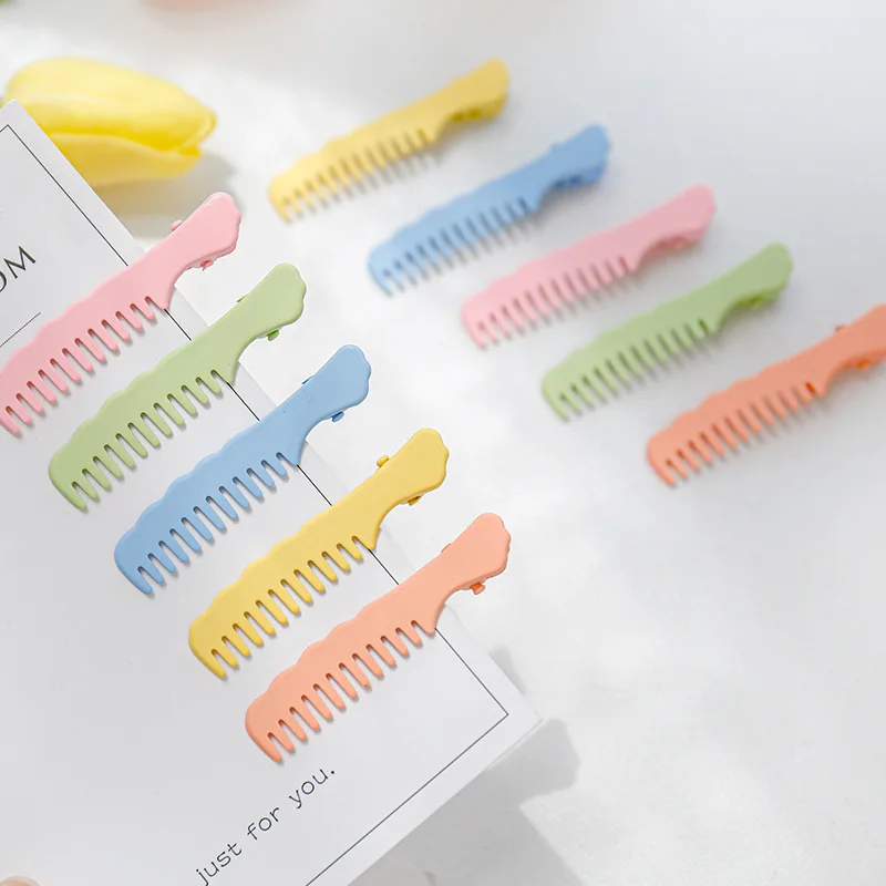 A pair Of Creative New Small Comb Hair Clip Candy Colored Girl Minimalist Hair Clip Cute Bangs Clip Headwear