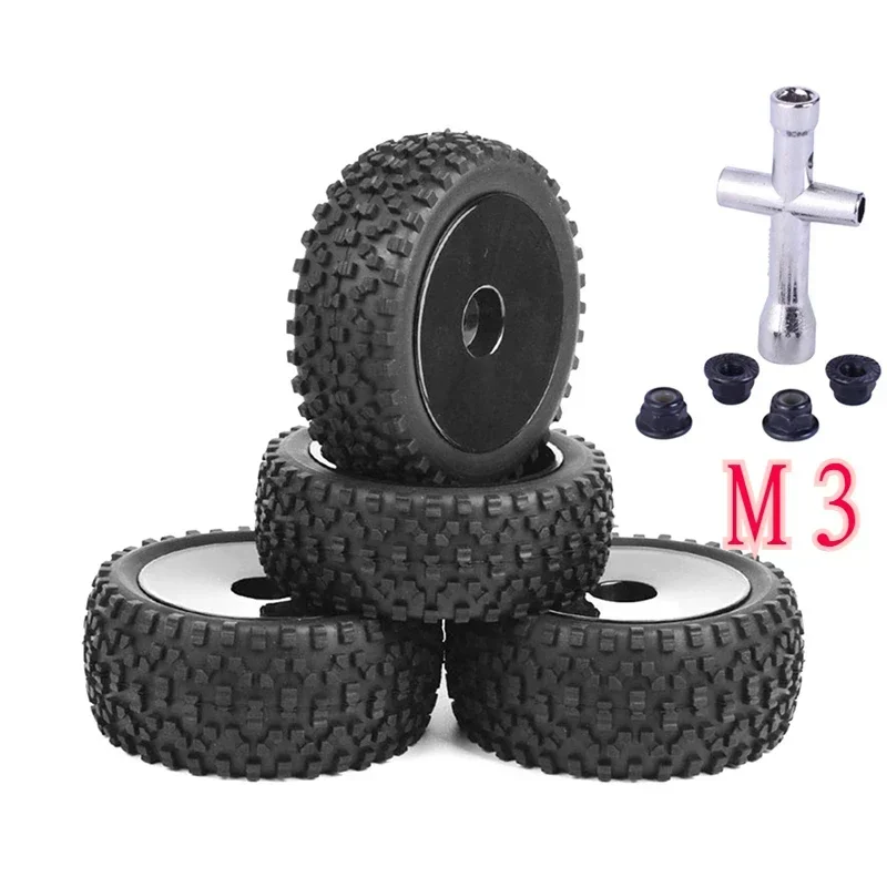 4 neumáticos de 85 mm para Wltoys. 144001 124019 104001   Piezas de actualización de coche RC 1/10 1/12 1/14 escala todoterreno Buggy