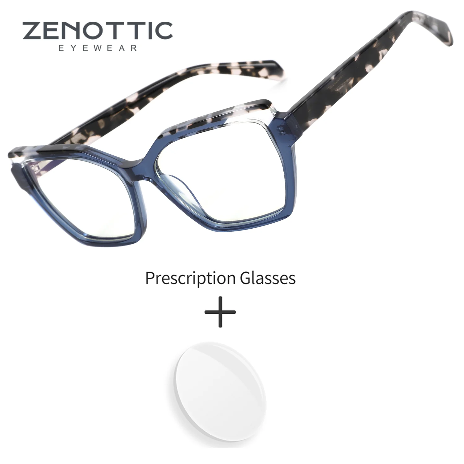 

ZENOTTIC (S Size) Butterfly Prescription Eyeglasses Acetate Photochromic Lenses with Personalized Optical Recipe for Women