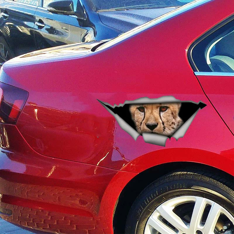 Cheetah Animals Car Sticker Waterproof Vinyl Decal on Bumper Rear Window Laptop Self-adhesive Decal For Car Accessories