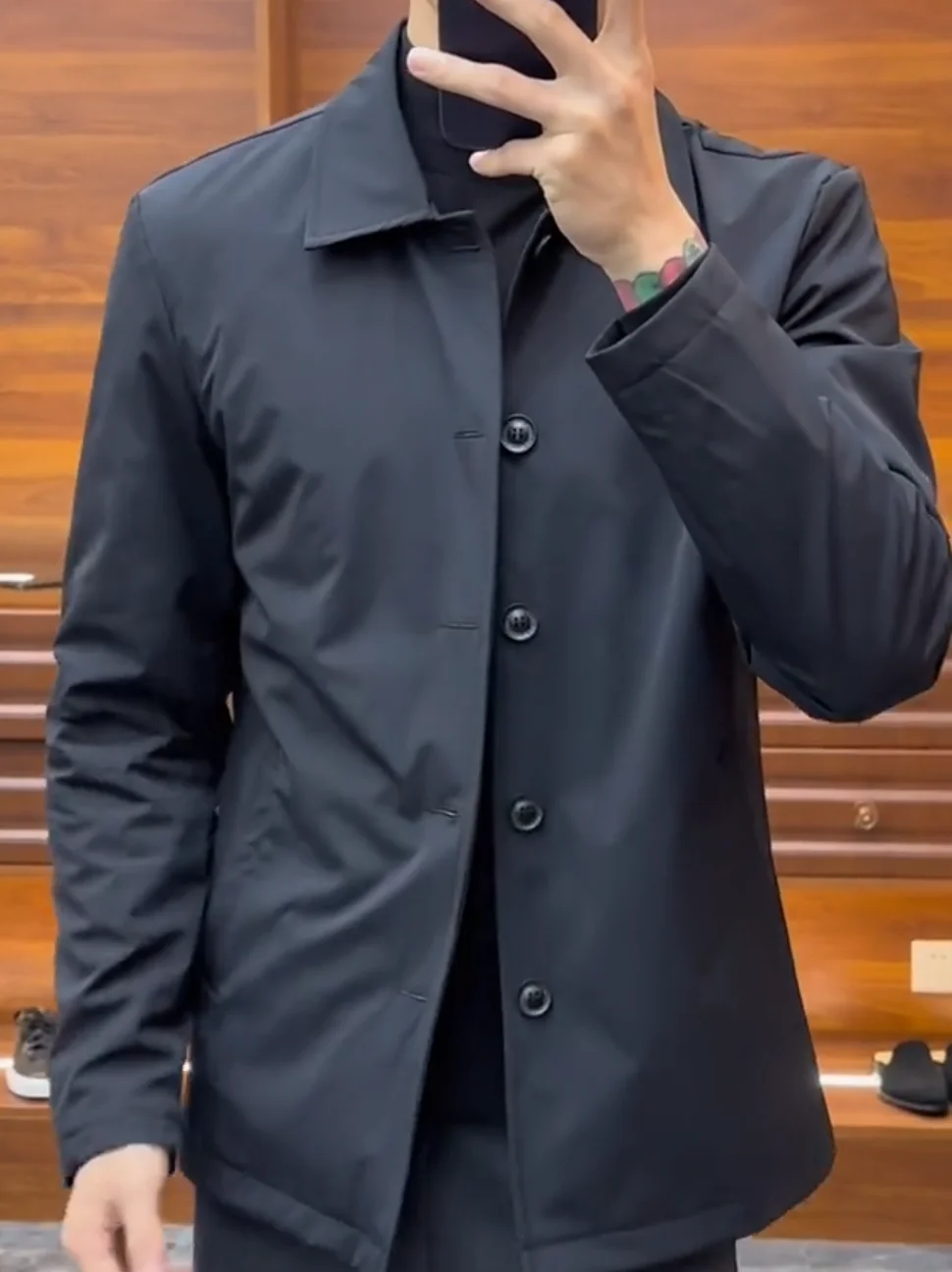 

Spring Autumn New Arrival Men's Lightweight Cotton Collared Jaet Casual Versatile Faionable Zipper Decorated Antibacterial