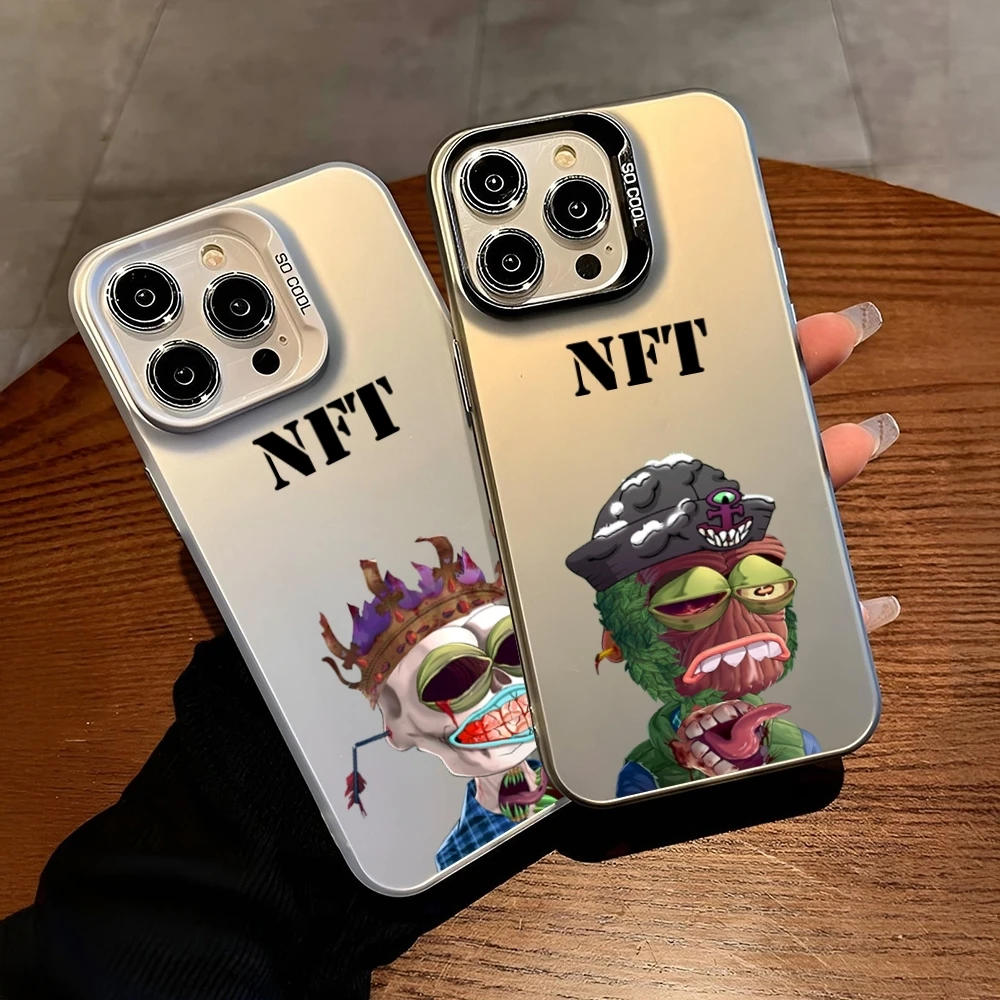 Mutant Baby Apepe NFT Phone Case For For IPhone 16 Pro Max 15 Pro 14 Plus 12 13 X XS Max XR 11 Pro Fashion Colorful Silver Cover