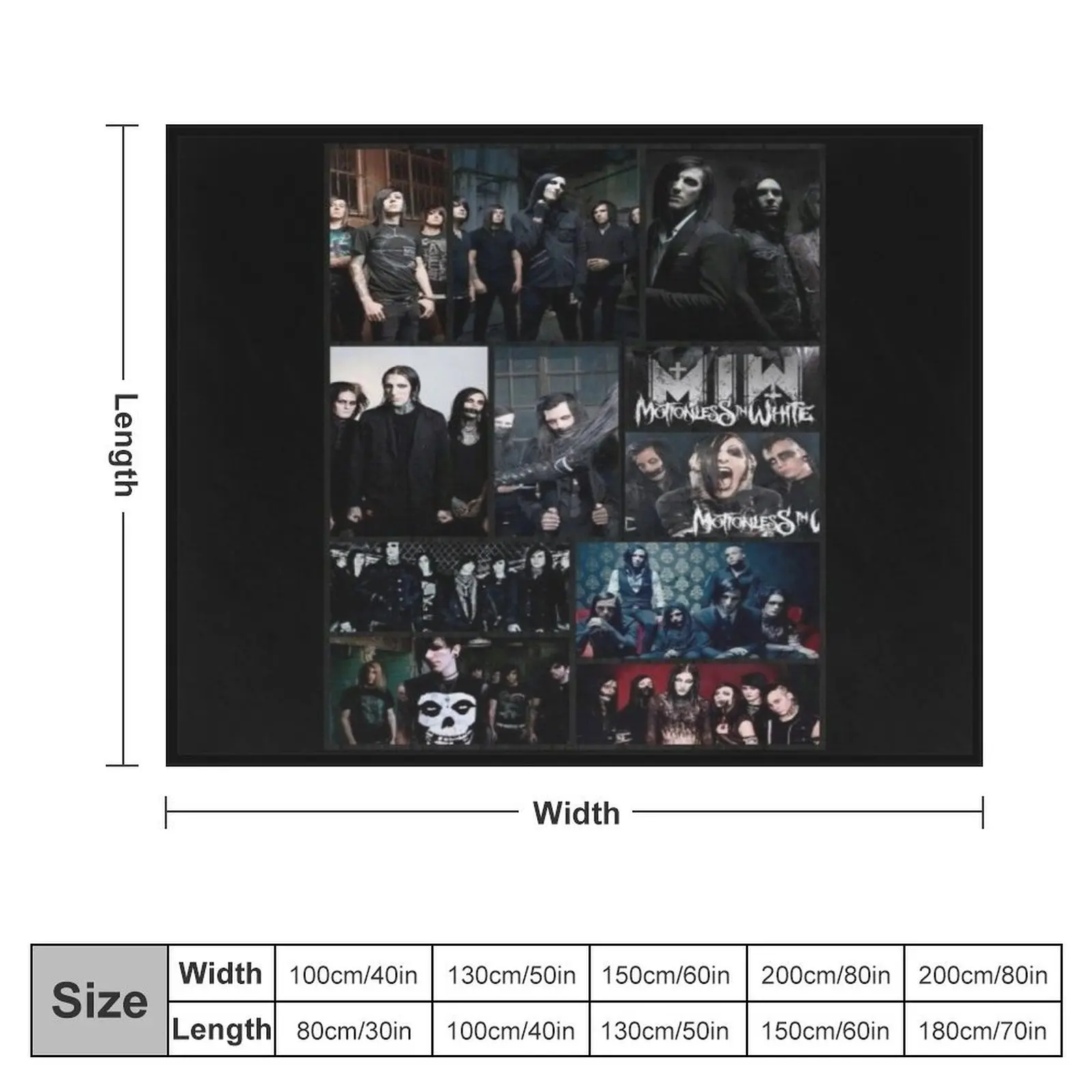 album motionless in white best selling Throw Blanket Moving Travel Hair Flannel Fabric Blankets